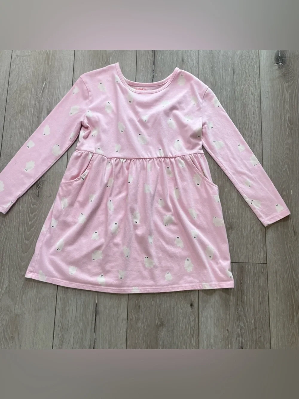Cat & Jack‎ Pink Ghost Dress | Spooky Cute Halloween Ghoul Core S (6/7)